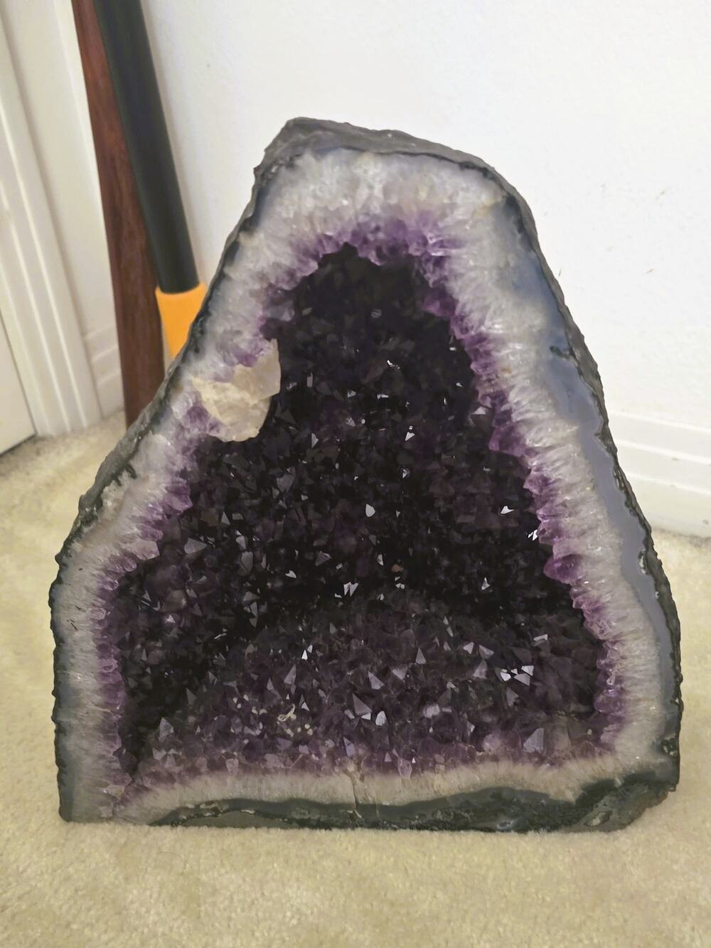 Large Amethyst Geode Cathedral – 14” Tall Natural Crystal (34.4 lbs)